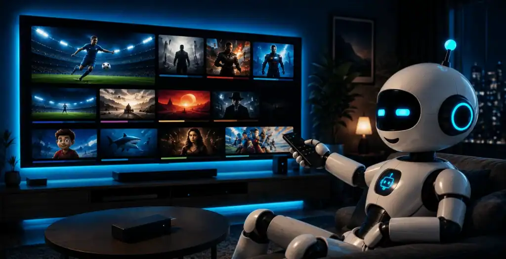 IPTV Smarters Pro for Firestick setup with the RobotIPTV mascot