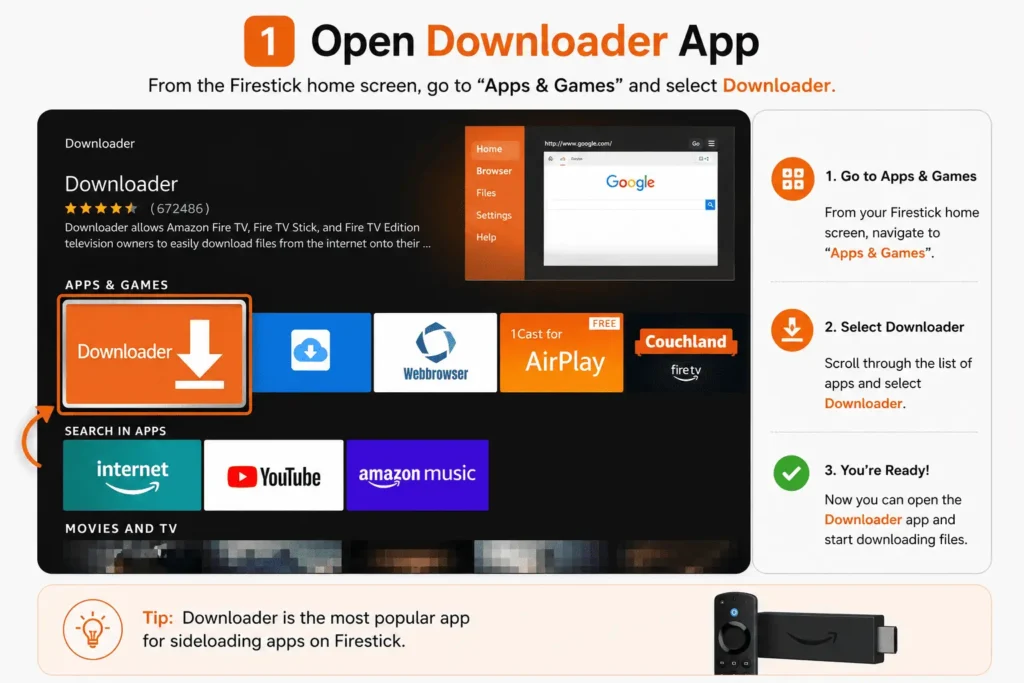 Downloader in the Amazon store