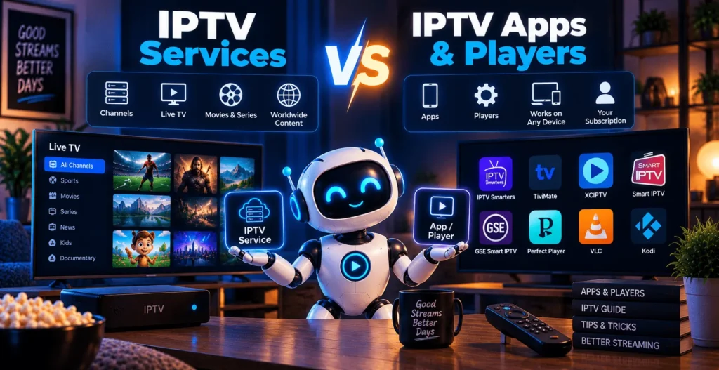 IPTV services vs. IPTV apps and players