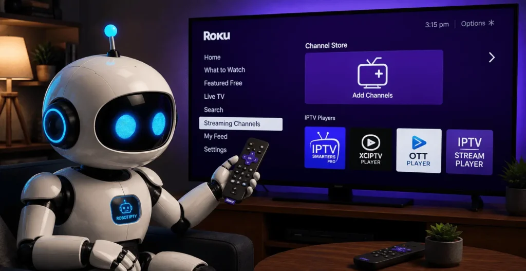 Install an IPTV player from the Roku Channel Store