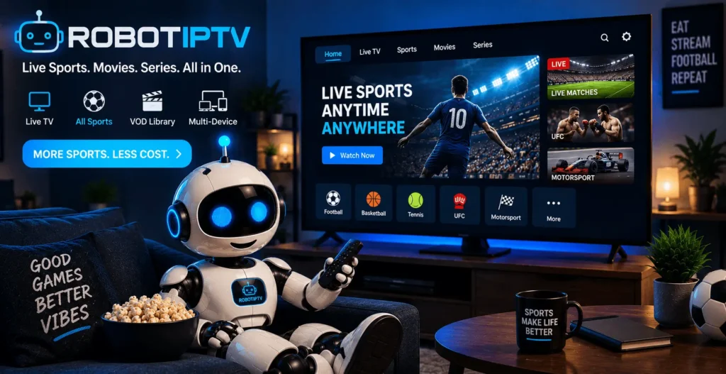 RobotIPTV for live sports and IPTV streaming