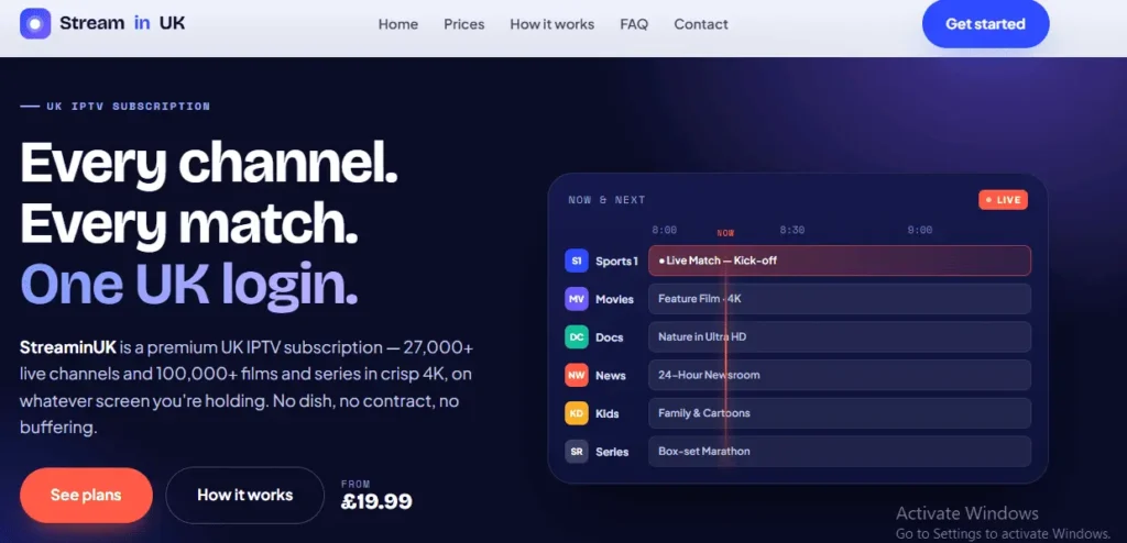 Stream in UK