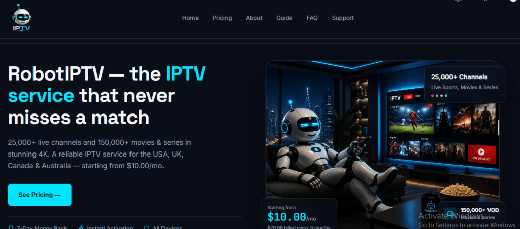 RobotIPTV : Best IPTV UK Overall