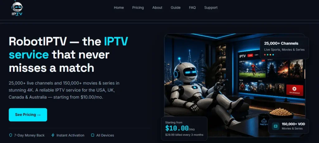 RobotIPTV - Best 4K IPTV Services