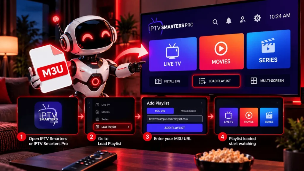 How to add M3U to IPTV Smarters or IPTV Smarters Pro